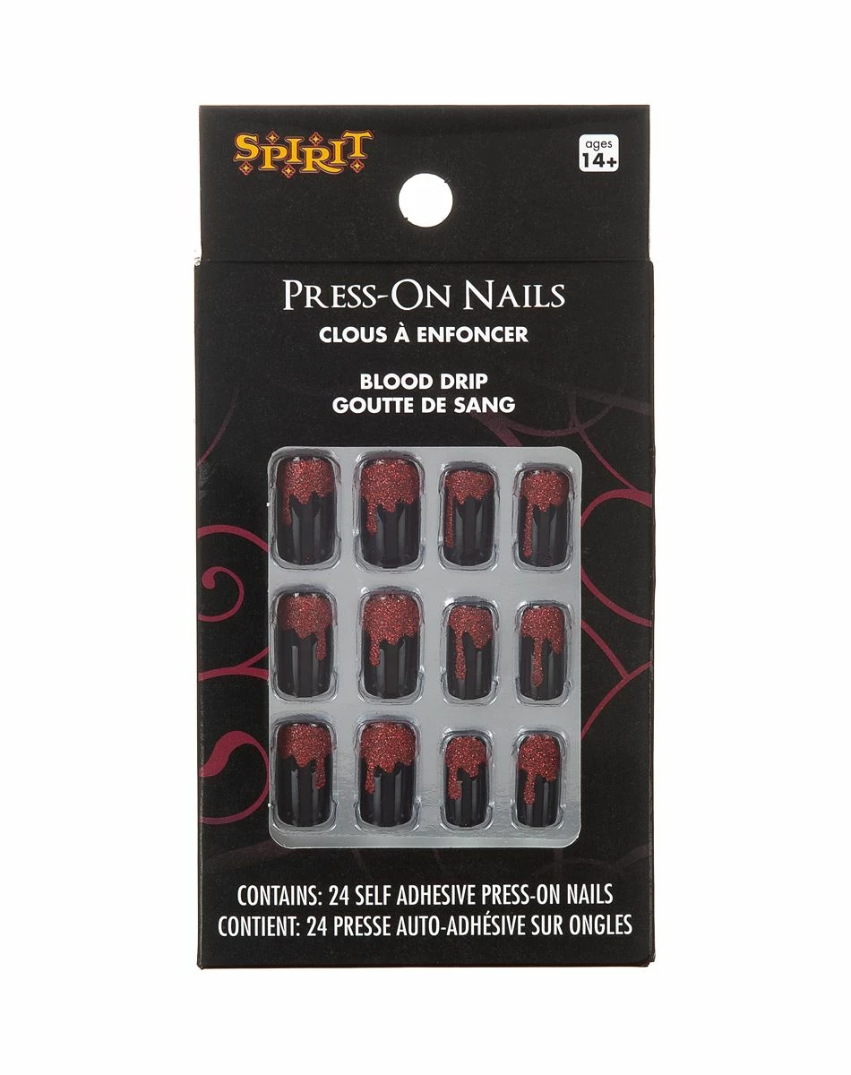 Spirit Halloween Dripping Blood Press On Nails 1 Spirit Halloween Dripping Blood Press On Nails