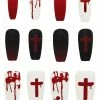 Spirit Halloween Bloody Cross Press On Nails
