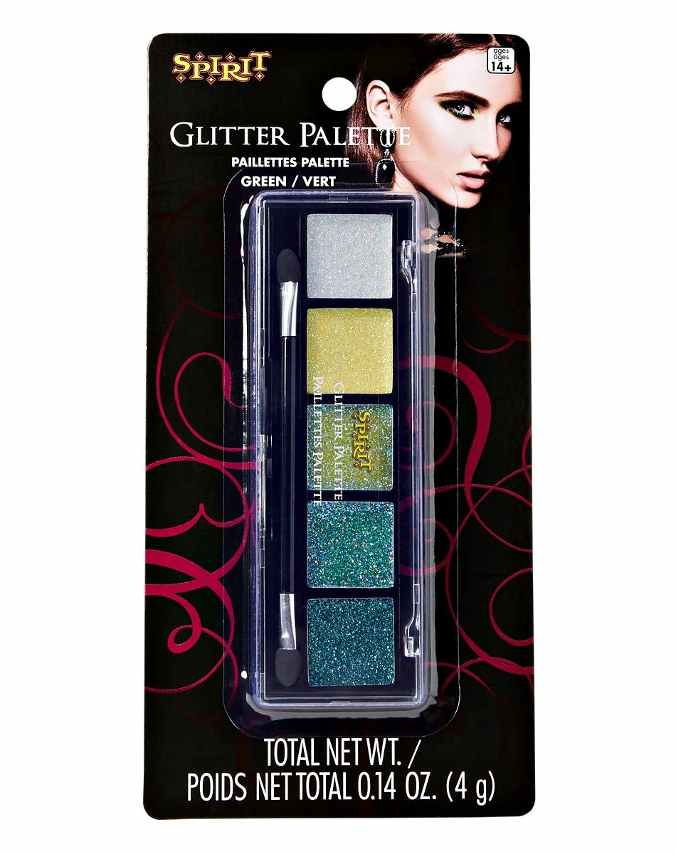 Spirit Halloween Green Glitter Palette - 5 Count 3 Spirit Halloween Green Glitter Palette - 5 Count - Image 3