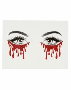 Spirit Halloween Red Glitter Tears