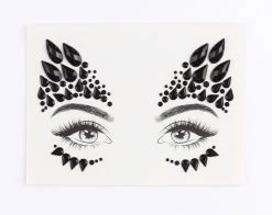 Spirit Halloween Black Jewel Face Decal -Halloween ACCESSORIES store 01474501 c