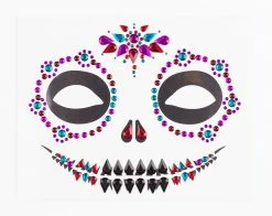 Spirit Halloween Sugar Skull Face Decal -Halloween ACCESSORIES store 01474741 c