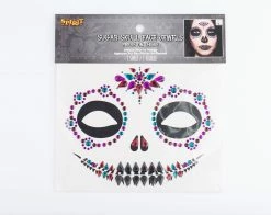 Spirit Halloween Sugar Skull Face Decal -Halloween ACCESSORIES store 01474741 d