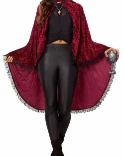 Spirit Halloween Adult Victorian Vampire Cape 6 Spirit Halloween Adult Victorian Vampire Cape -Halloween ACCESSORIES store 01475193 c