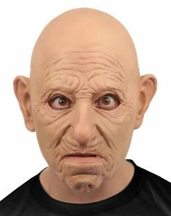 Spirit Halloween Bald Old Man Full Mask