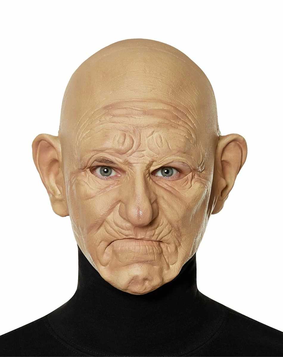 Spirit Halloween Bald Old Man Full Mask 2 Spirit Halloween Bald Old Man Full Mask - Image 2
