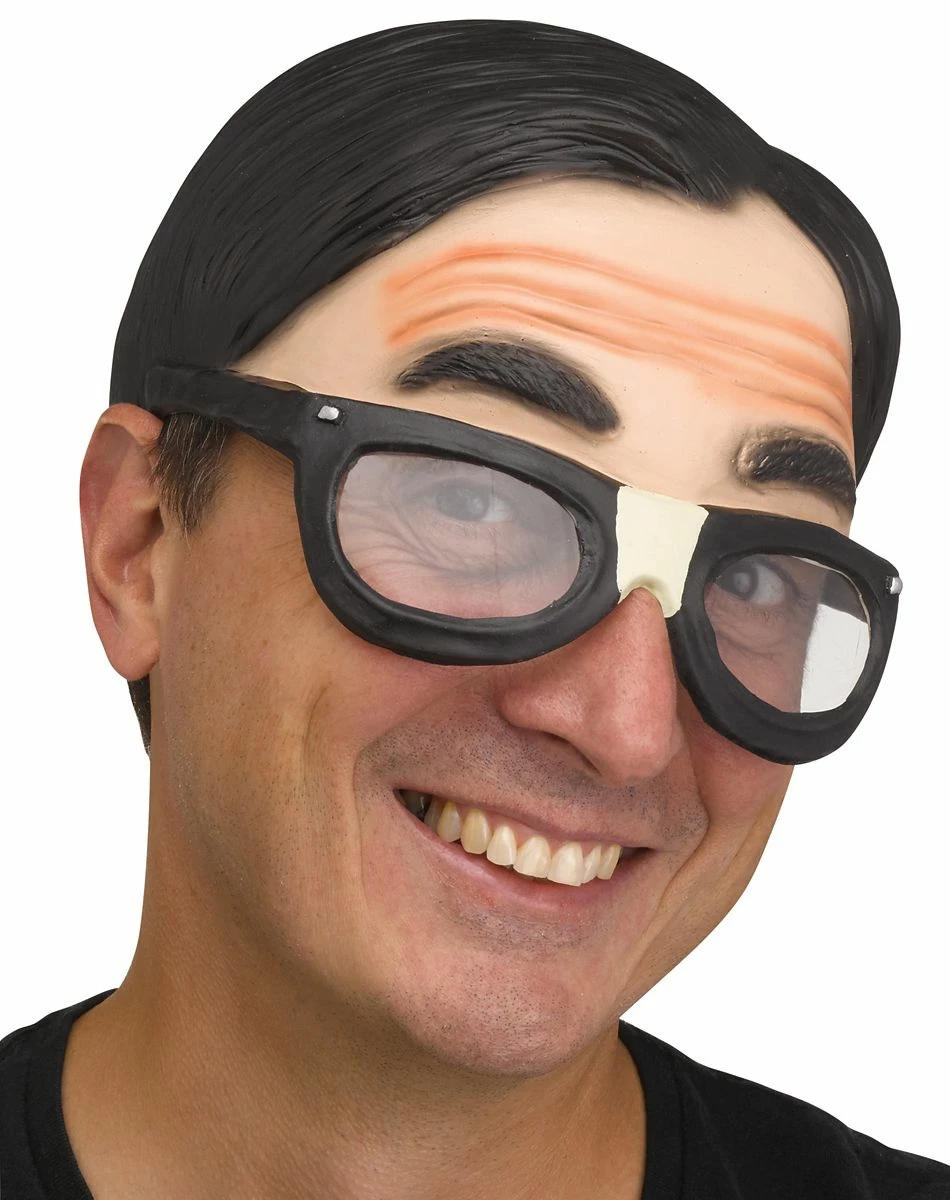 Spirit Halloween Nerd Half Mask 2 Spirit Halloween Nerd Half Mask - Image 2