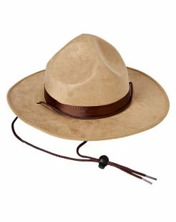 Spirit Halloween Deluxe Tan Ranger Hat