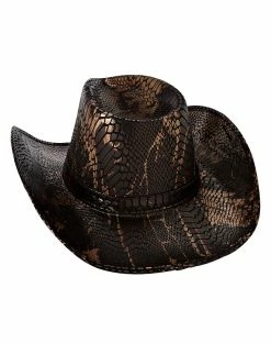 Spirit Halloween Snakeskin Cowboy Hat -Halloween ACCESSORIES store 01477876 c