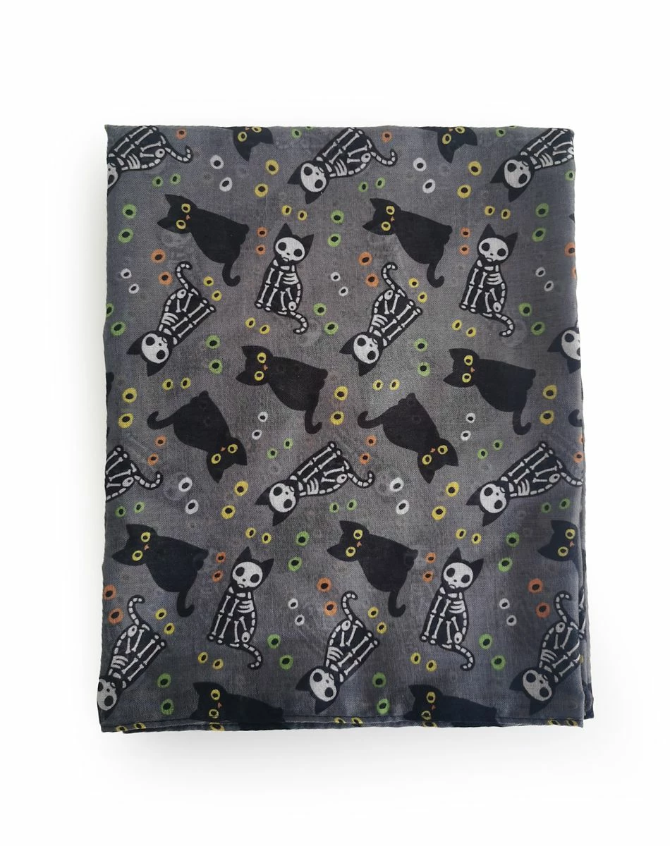 Spirit Halloween Skeleton Cat Scarf 2 Spirit Halloween Skeleton Cat Scarf - Image 2
