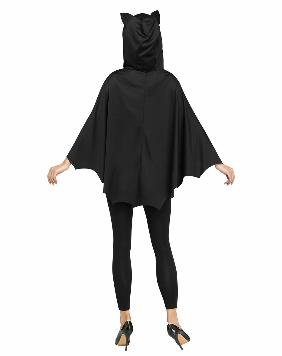 Spirit Halloween Adult Black Bat Poncho 2 Spirit Halloween Adult Black Bat Poncho - Image 2