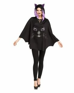 Spirit Halloween Adult Black Cat Poncho