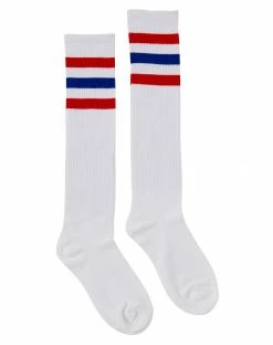Spirit Halloween Americana Striped Athletic Knee High Socks