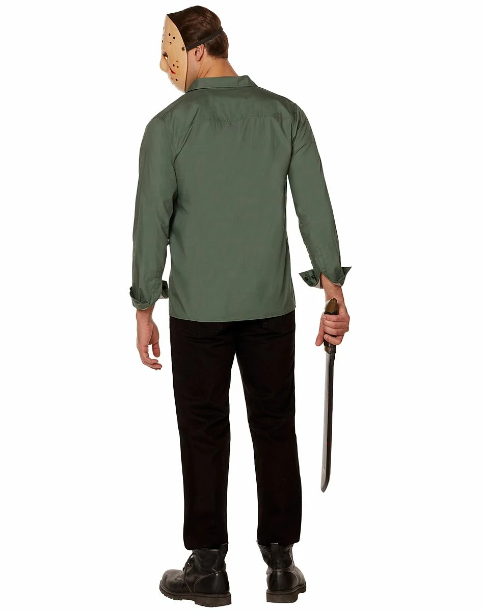 Spirit Halloween Adult Jason Voorhees Work Shirt - Friday the 13th 2 Spirit Halloween Adult Jason Voorhees Work Shirt - Friday the 13th - Image 2
