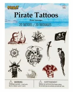 Spirit Halloween Pirate Temporary Tattoos -Halloween ACCESSORIES store 01484906 d
