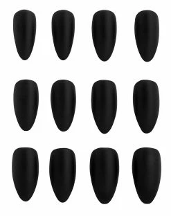 Spirit Halloween Kids Twilight Press On Matte Black Nails