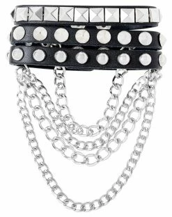Spirit Halloween Studded Chain Punk Rock Bracelet