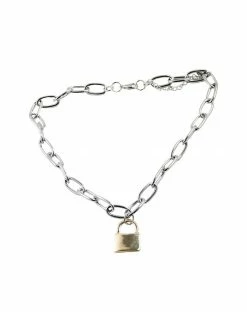 Spirit Halloween Punk Padlock Chain Necklace