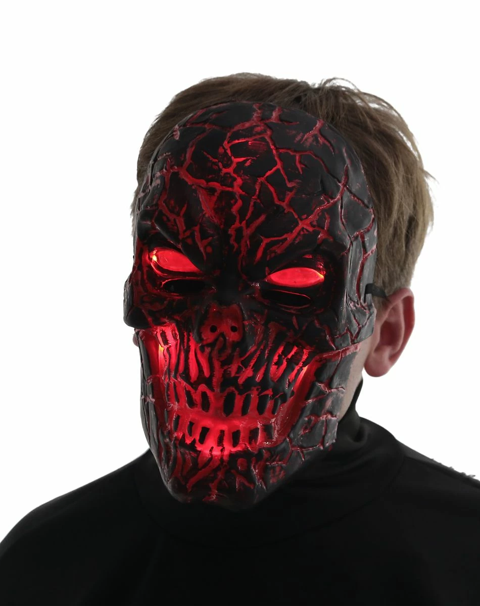 Spirit Halloween Light-Up LED Horror Scorched Skull Half Mask 3 Spirit Halloween Light-Up LED Horror Scorched Skull Half Mask - Image 3