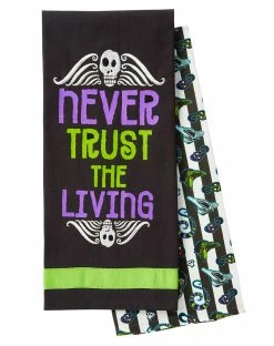 Spirit Halloween Never Trust the Living Dishtowels 2 Pack - Beetlejuice