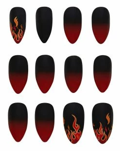 Spirit Halloween Devil Flame Press on Nails