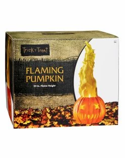 Spirit Halloween Light-Up Flaming Pumpkin - Trick 'r Treat -Halloween ACCESSORIES store 01490200 e