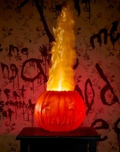 Spirit Halloween Light-Up Flaming Pumpkin - Trick 'r Treat -Halloween ACCESSORIES store 01490200 g