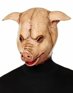 Spirit Halloween Severed Pig Head Full Mask -Halloween ACCESSORIES store 01490358 c
