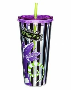 Spirit Halloween Beetlejuice Worm Tumbler 20 oz. - Beetlejuice -Halloween ACCESSORIES store 01490457 c