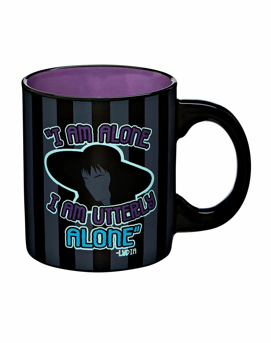 Spirit Halloween Lydia Utterly Alone Coffee Mug 20 oz. - Beetlejuice 1 Spirit Halloween Lydia Utterly Alone Coffee Mug 20 oz. - Beetlejuice