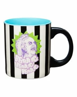 Spirit Halloween Striped Beetlejuice Coffee Mug - 20 oz.