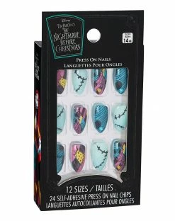 Spirit Halloween Adult Sally Press on Nails - The Nightmare Before Christmas -Halloween ACCESSORIES store 01491331 c