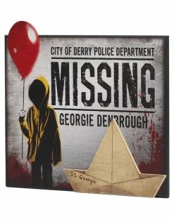 Spirit Halloween Georgie Missing Sign - It -Halloween ACCESSORIES store 01492354 c