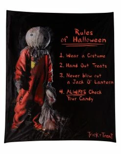 Spirit Halloween Rules of Halloween Fleece Blanket - Trick 'r Treat