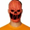Spirit Halloween Light-Up EL Wire Pumpkin Half Mask