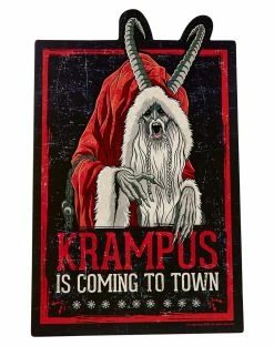 Spirit Halloween Krampus Is Coming To Town Sign