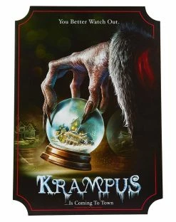 Spirit Halloween Krampus Sign