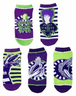 Spirit Halloween Beetlejuice Ankle Socks - 5 Pair
