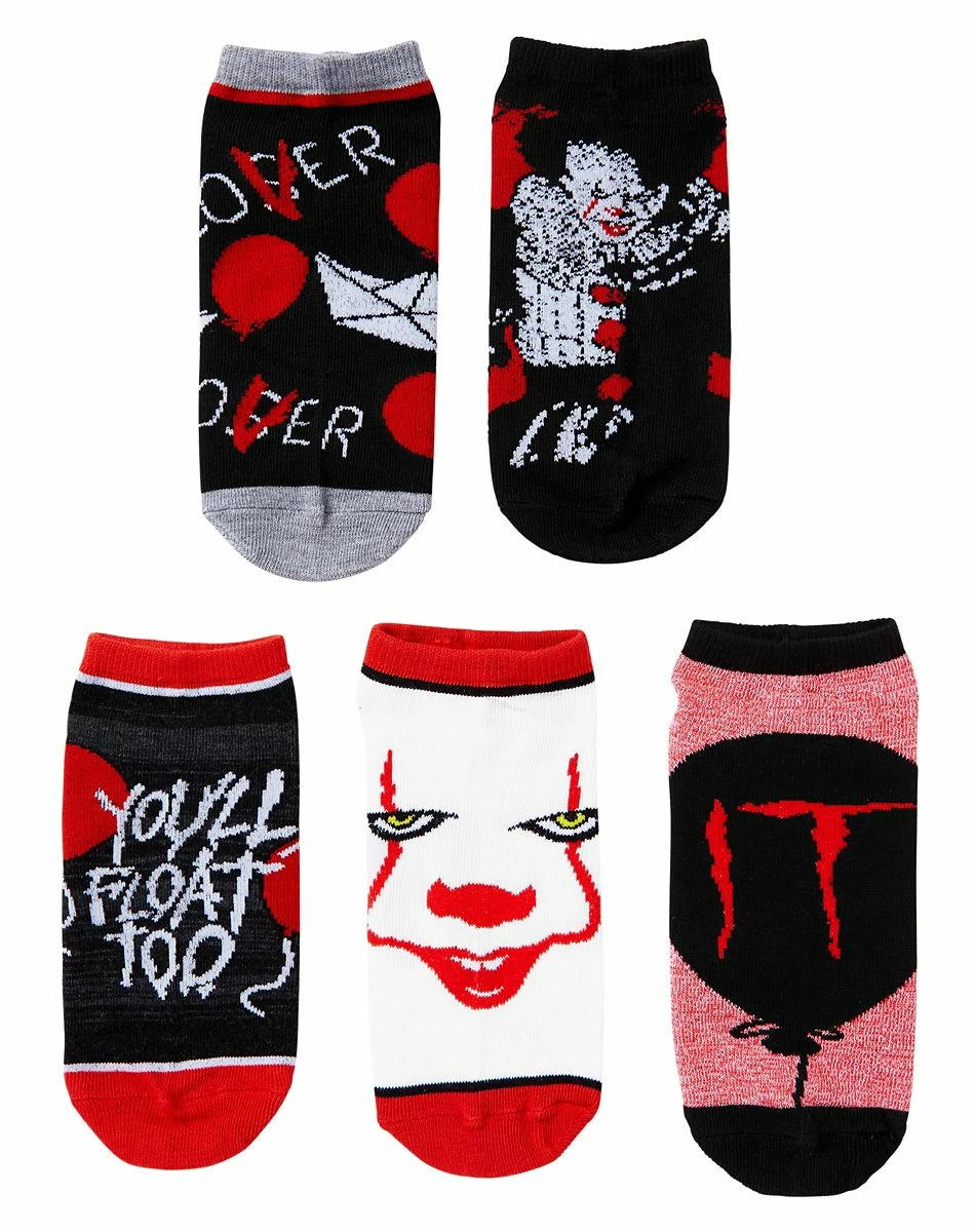 Spirit Halloween It Ankle Socks - 5 Pair 1 Spirit Halloween It Ankle Socks - 5 Pair