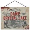 Spirit Halloween Welcome to Camp Crystal Lake Sign - Friday the 13th