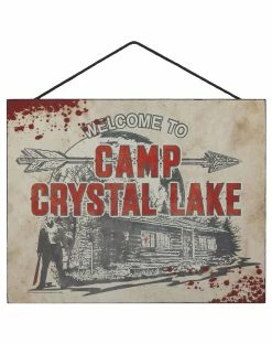 Spirit Halloween Welcome to Camp Crystal Lake Sign - Friday the 13th