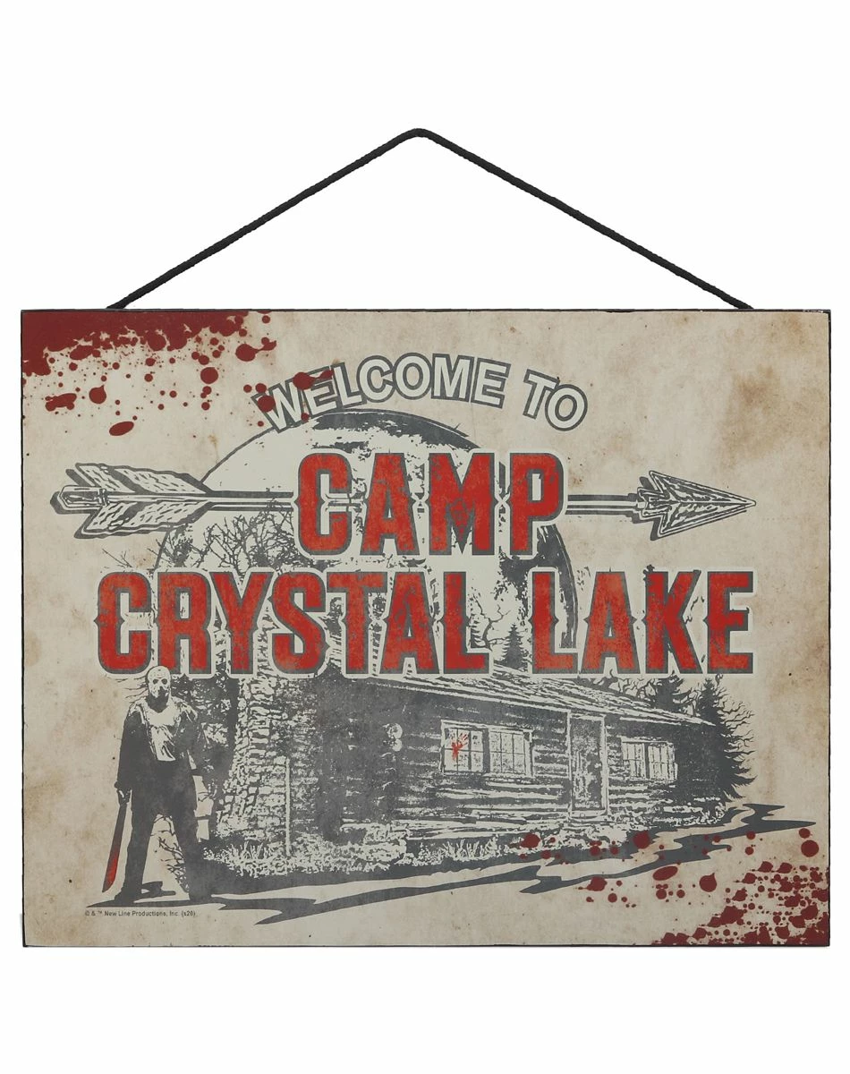 Spirit Halloween Welcome to Camp Crystal Lake Sign - Friday the 13th 1 Spirit Halloween Welcome to Camp Crystal Lake Sign - Friday the 13th