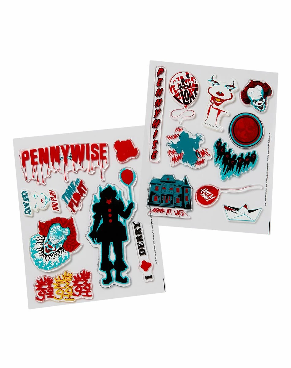 Spirit Halloween Pennywise Gel Clings - It 1 Spirit Halloween Pennywise Gel Clings - It
