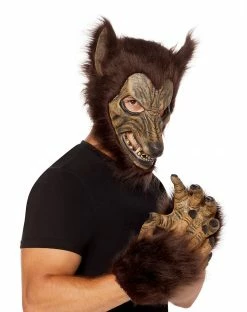 Spirit Halloween Werewolf Half Mask with Hands -Halloween ACCESSORIES store 01496975 c