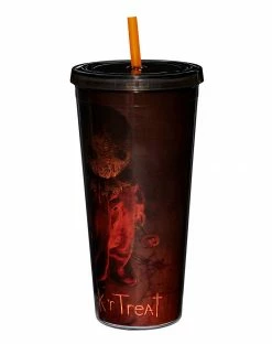 Spirit Halloween Sam Cup with Straw 20 oz. - Trick 'r Treat -Halloween ACCESSORIES store 01497171 c