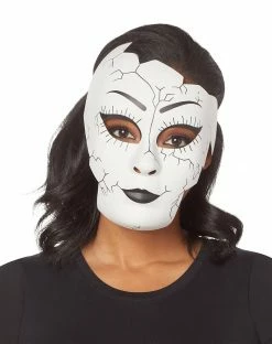 Spirit Halloween Broken Doll Half Mask
