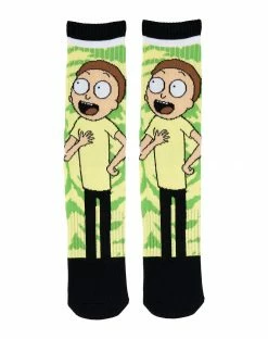Spirit Halloween Rainbow Morty Crew Socks - Rick and Morty