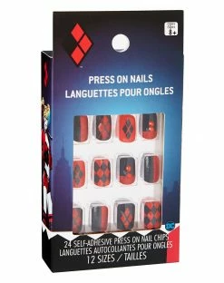 Spirit Halloween Kids Harley Quinn Press on Nails - DC Comics 6 Spirit Halloween Kids Harley Quinn Press on Nails - DC Comics -Halloween ACCESSORIES store 01497734 c