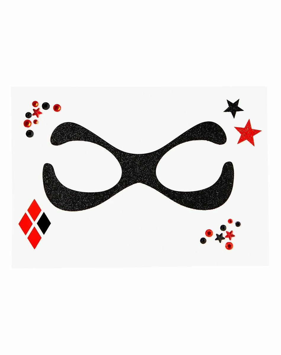 Spirit Halloween Harley Quinn Peel and Stick Face Tattoo Decals - DC Comics 2 Spirit Halloween Harley Quinn Peel and Stick Face Tattoo Decals - DC Comics - Image 2