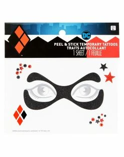 Spirit Halloween Harley Quinn Peel and Stick Face Tattoo Decals - DC Comics 6 Spirit Halloween Harley Quinn Peel and Stick Face Tattoo Decals - DC Comics -Halloween ACCESSORIES store 01497742 c
